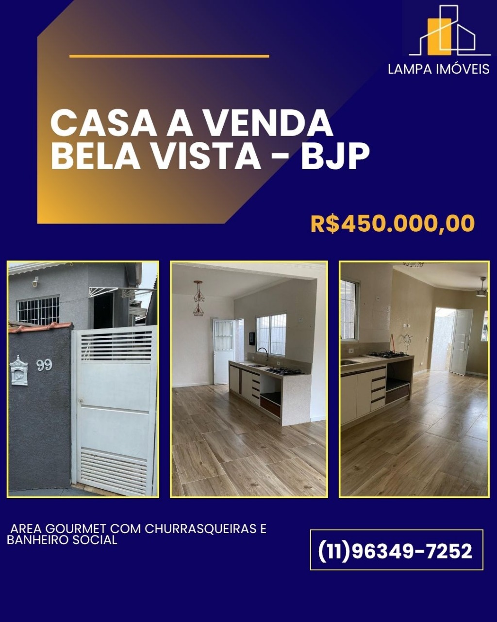 CASA TERREA EM BELA VISTA BJP
