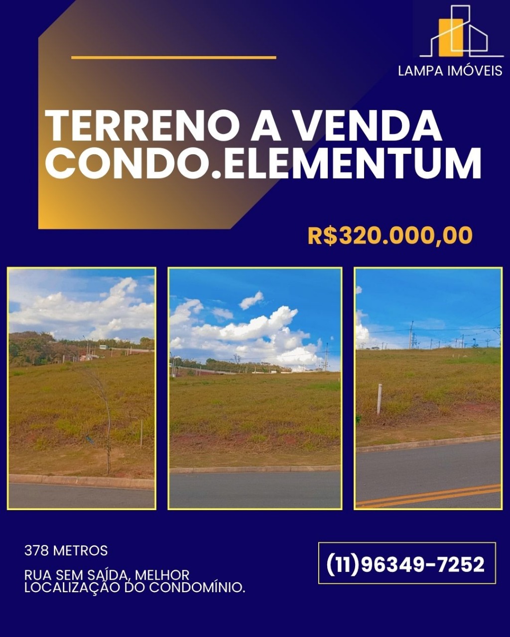 TERRENO EM CONDO ELEMENTUM ATIBAIA 