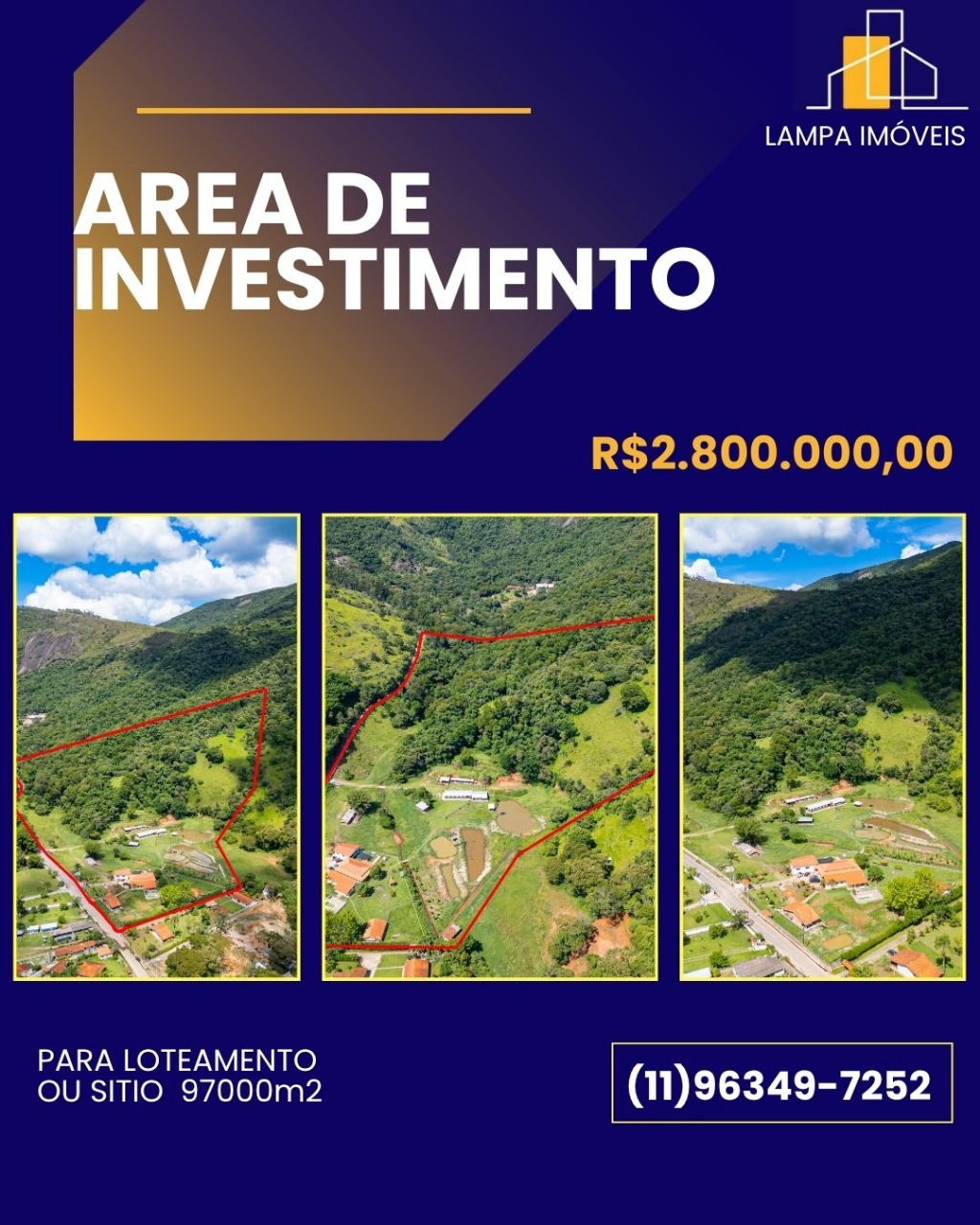 AREA PARA LOTEAMENTO OU SÍTIO EM BJP