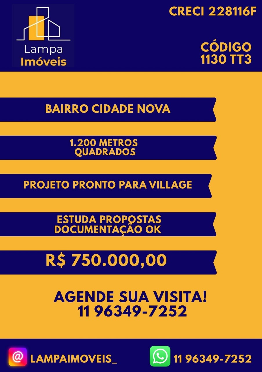TERRENO EM BAIRO CIDADE NOVA  EM BJP