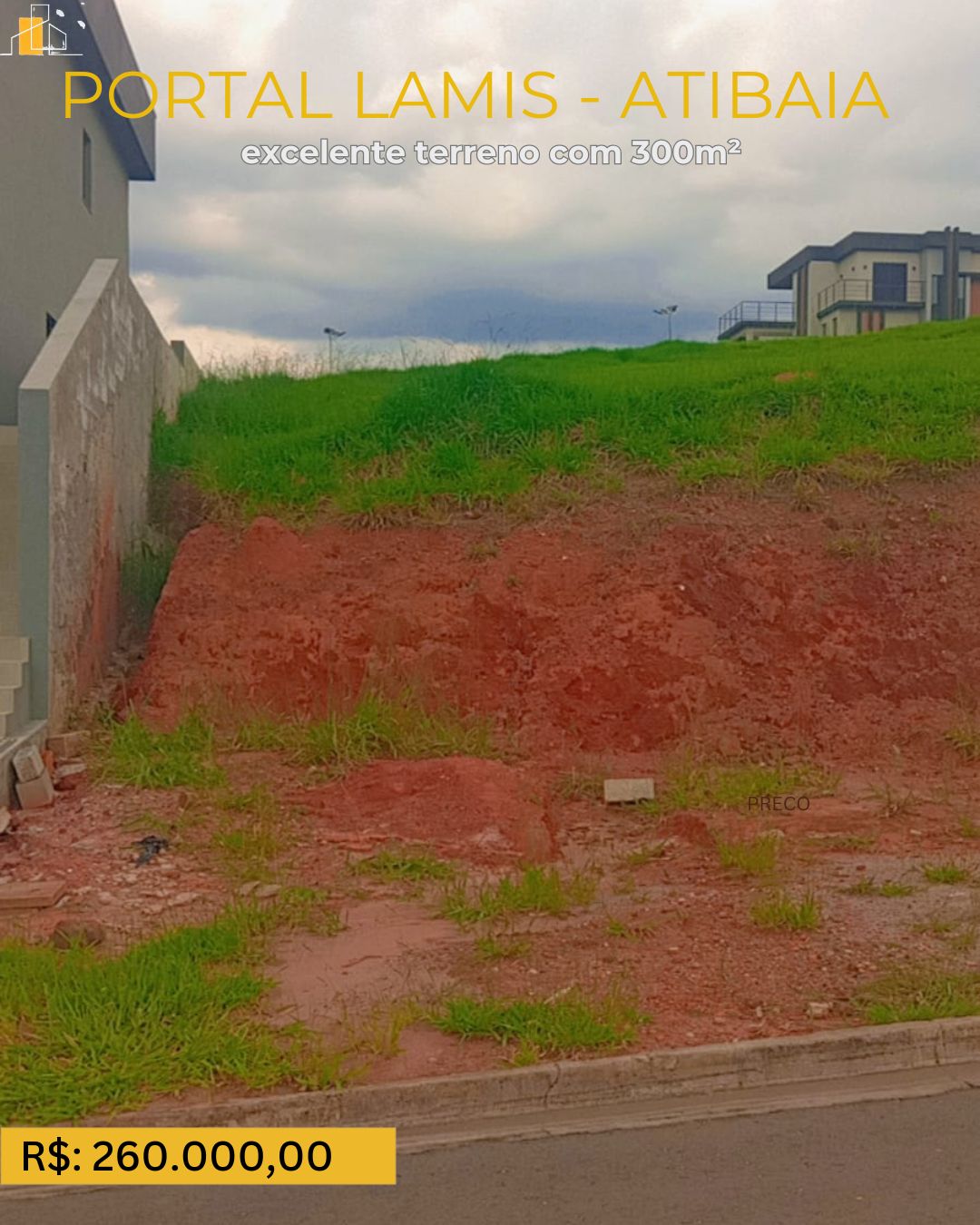 TERRENO EM PORTAL LAMIS DE 300M2  ATIBAIA V7