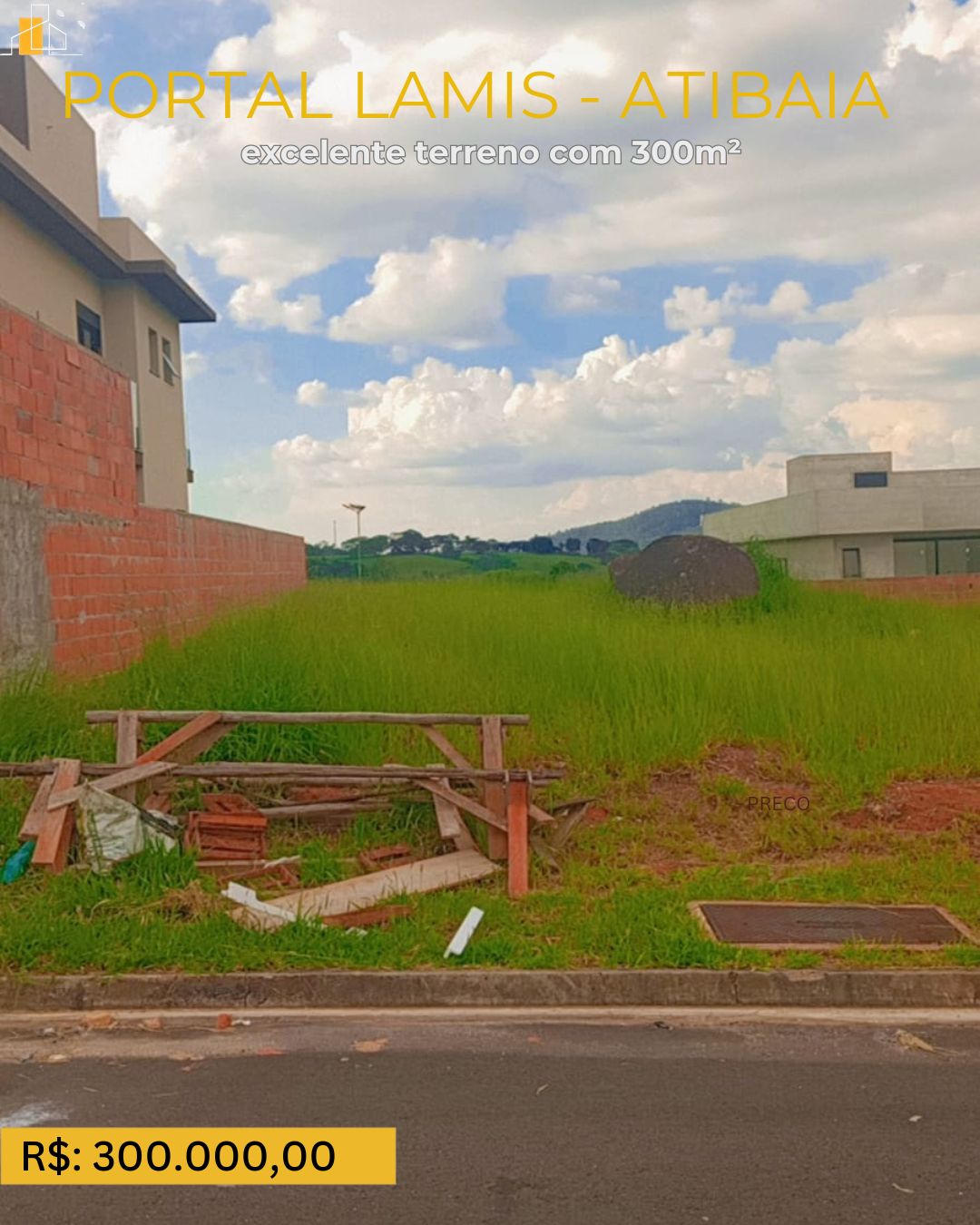 TERRENO EM PORTAL LAMIS DE 300M2  ATIBAIA T11