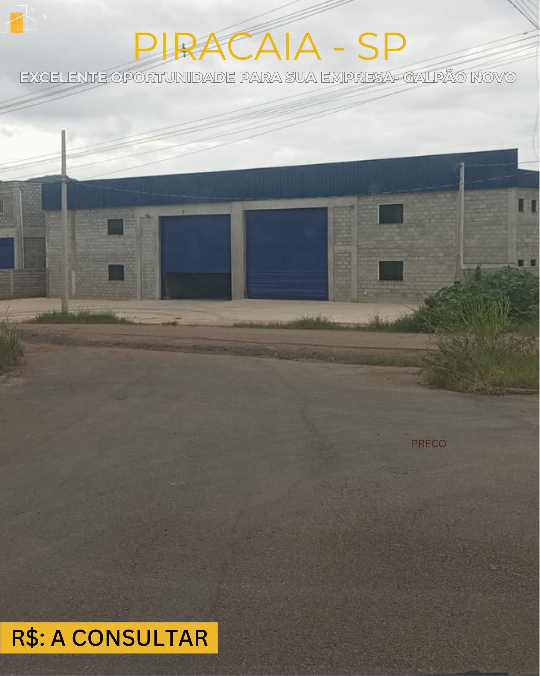 GALPÃO PARA LOCAÇÃO EM PIRACAIA