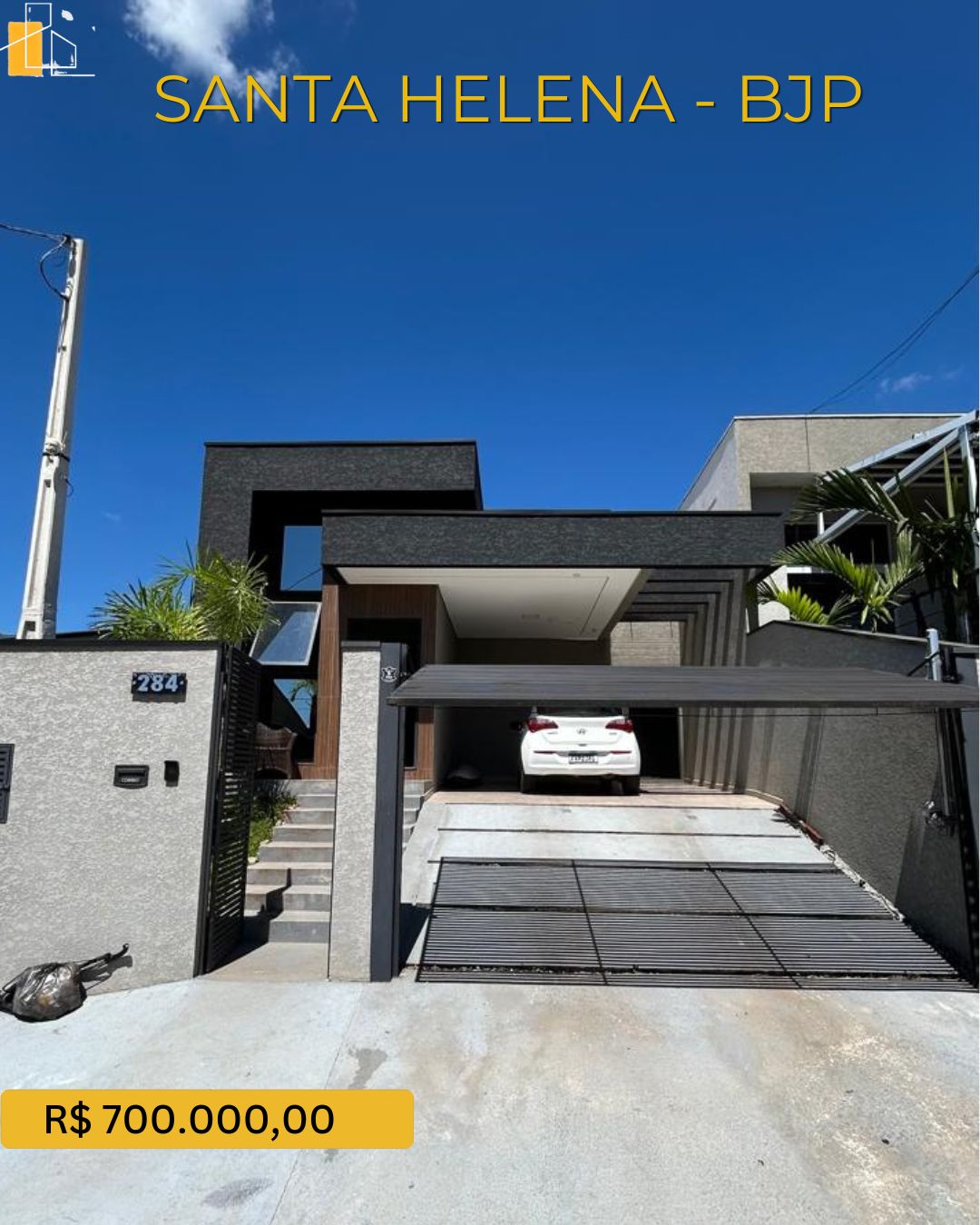 Casa Térrea Moderna à Venda em Bom Jesus dos PerdõesSP