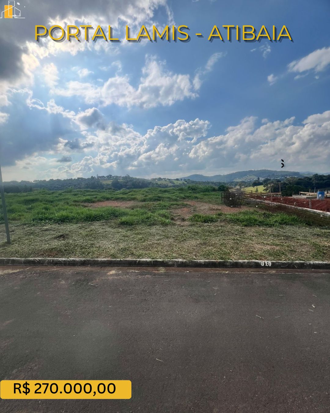  TERRENO À VENDA  CONDOMÍNIO PORTAL LAMIS U30 ATIBAIA-SP 